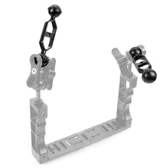 PULUZ 5.0 inch 12.6cm Aluminum Alloy Dual Balls Arm, Ball Diameter: 25mm, 5.0 inch (Black), 5.0 inch (Blue), 5.0 inch (Red)