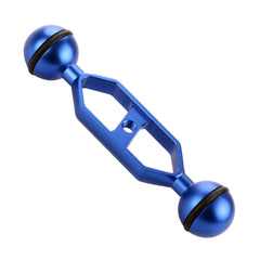 PULUZ 5.0 inch 12.6cm Aluminum Alloy Dual Balls Arm, Ball Diameter: 25mm, 5.0 inch (Black), 5.0 inch (Blue), 5.0 inch (Red)