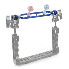 PULUZ 9.0 inch 22.8cm Aluminum Alloy Dual Balls Arm, Ball Diameter: 25mm, 9.0 inch (Blue)