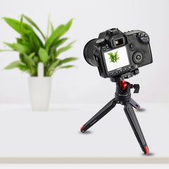 PULUZ Pocket Mini Metal Desktop Tripod Mount with 360 Degree Ball Head for DSLR & Digital Cameras, Adjustable Height: 11-21cm, Desktop Tripod with Head