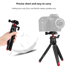 PULUZ Pocket Mini Metal Desktop Tripod Mount with 360 Degree Ball Head for DSLR & Digital Cameras, Adjustable Height: 11-21cm, Desktop Tripod with Head