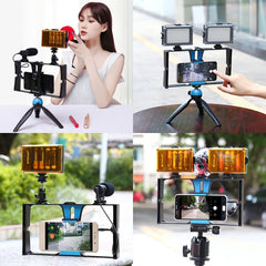 PULUZ Vlogging Live Broadcast Smartphone Video Rig Filmmaking Recording Handle Stabilizer Bracket for iPhone, Galaxy, Huawei, Xiaomi, HTC, LG, Google, and Other Smartphones, Vlogging Rig