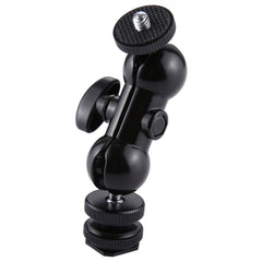 PULUZ Flash Hot Shoe Swivel Ball Head 1/4 inch Tripod Screw Magic Arm with Lock, Magic Arm