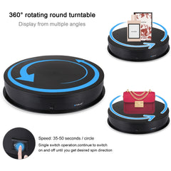 PULUZ 30cm USB Electric Rotating Turntable Display Stand Video Shooting Props Turntable for Photography, Load 10-20kg