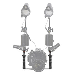 PULUZ Dual Handles Aluminium Alloy Tray Stabilizer for Underwater Camera Housings