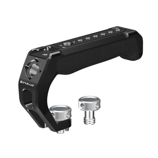 PULUZ Arri Metal Silicone Top Handle with Cold Shoe Mount for Mirrorless Camera Cage Stabilizer