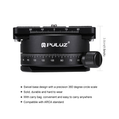 PULUZ Aluminum Alloy 360 Degree Rotation Panorama Ball Head with Quick Release Plate for Camera Tripod Head