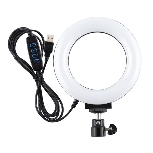 PULUZ 4.7 inch 12cm USB 3 Modes Dimmable LED Ring Selfie Beauty Vlogging Photography Video Lights with Tripod Ball Head
