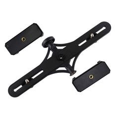 PULUZ Live Broadcast Dual Phone Brackets Horizontal Holder for iPhone, Galaxy, Huawei, Xiaomi, Sony and Other Smart Phones