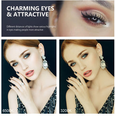 PULUZ 10.2 inch 26cm USB 3 Modes Dimmable LED Ring Vlogging Selfie Beauty Photography Video Lights with Tripod Ball Head & Phone Clamp