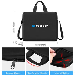 PULUZ 10 inch Ring LED Lights Portable Zipper Storage Bag Shoulder Handbags, Size: 33cm x 28cm x 3cm