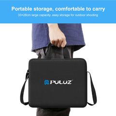 PULUZ 10 inch Ring LED Lights Portable Zipper Storage Bag Shoulder Handbags, Size: 33cm x 28cm x 3cm