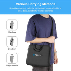 PULUZ 12 inch Ring LED Lights Portable Zipper Storage Bag Shoulder Handbags, Size: 38cm x 33cm x 3cm