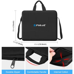 PULUZ 14 inch Ring LED Lights Portable Zipper Storage Bag Shoulder Handbags, Size: 43cm x 38cm x 3cm