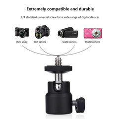 PULUZ 1/4 inch Screw Metal Tripod Ball Head Adapter with Lock