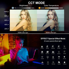 PULUZ 17cm Photo Handheld Full Color RGB Stick Light Magnetic LED Fill Light