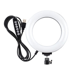 PULUZ 6.2 inch 16cm USB 10 Modes 8 Colors RGBW Dimmable LED Ring Vlogging Photography Video Lights with Tripod Ball Head