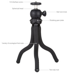 PULUZ Mini Octopus Flexible Tripod Holder with Ball Head for SLR Cameras, GoPro, Cellphone, Size: 25cmx4.5cm