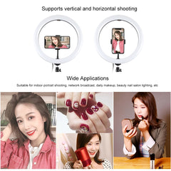 PULUZ 11.8 inch 30cm USB 3 Modes Dimmable Dual Color Temperature LED Curved Diffuse Light Ring Vlogging Selfie Photography Video Lights with Phone Clamp