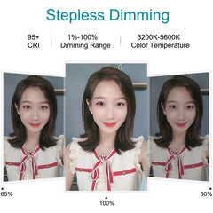 PULUZ 10.2 inch 26cm USB 3 Modes Dimmable Dual Color Temperature LED Curved Ring Vlogging Selfie Photography Video Lights with Bluetooth Remote Shutter & Folding Desktop Holder & Phone Clamp