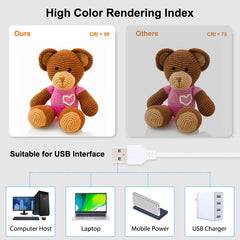 PULUZ 23cm Ring LED Panel Folding Portable Light Photo Lighting Studio Shooting Tent Box Kit with 6 Colors Backdrops (Black, White, Yellow, Red, Green, Blue), Unfold Size: 24cm x 23cm x 23cm