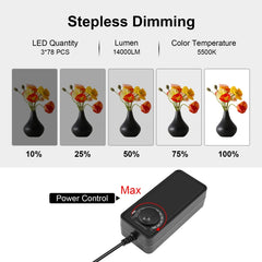 PULUZ 80cm Folding Portable 90W 14000LM High CRI White Light Photo Lighting Studio Shooting Tent Box Kit with 3 Colors Black, White, Orange Backdrops