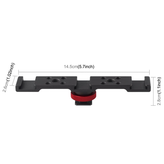 PULUZ Three-head Cold Shoe Bracket Mount