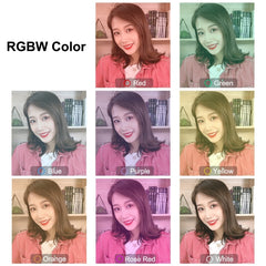 PULUZ 11.8 inch 30cm Curved Surface USB 10 Modes 8 Colors RGBW Dimmable LED Ring Vlogging Photography Video Lights with Tripod Ball Head & Phone Clamp