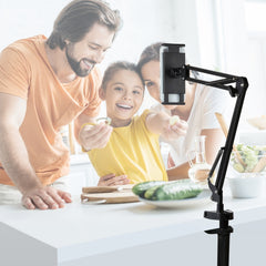 PULUZ Live Broadcast Desktop Arm Stand Suspension Clamp Holder with Tablet PC Clamp