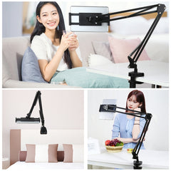 PULUZ Live Broadcast Desktop Arm Stand Suspension Clamp Holder with Tablet PC Clamp