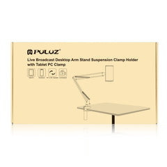 PULUZ Live Broadcast Desktop Arm Stand Suspension Clamp Holder with Tablet PC Clamp