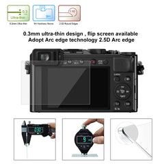 PULUZ 2.5D 9H Tempered Glass Film for Panasonic DMC-LX100, Compatible with Panasonic TX1 / TX2 / LX100II / LX100 / GF2 / GF3 / GF5 / GF6 / WEA / GM1 / FL1GK / GX7 / GF9  / GF8  / GF7 / GM1S / TZ70 / TZ90 / TZ85 / FZ85 / TZ57, FUJIFILM A1/ A2 / XM1/ X30...