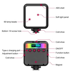 PULUZ Pocket 2500-9000K+RGB Full Color Beauty Fill Light Handheld Camera Photography LED Light