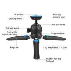 PULUZ Mini VLOG Live Stabilizer Stand Tripod with Phone Clamp for Smartphones