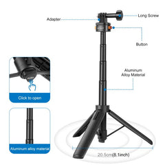 PULUZ Mini Magnetic Quick Release Selfie Stick Tripod