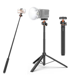 PULUZ 1.3m Phone Selfie Stick Tripod Vlog Live Streaming Holder with Phone Clip