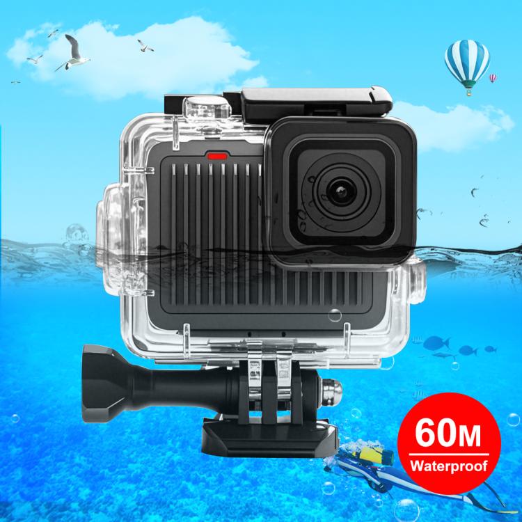 For GoPro HERO 4K 2024 PULUZ 60m / 196ft Waterproof Housing Protective Case with Buckle Basic Mount & Screw