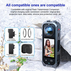 For Insta360 X4 PULUZ Aluminum Alloy Protective Cage Rig Expand Cold Shoe Housing Frame