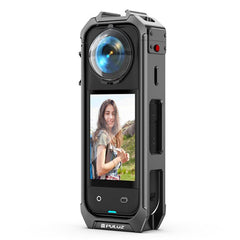 For Insta360 X4 PULUZ Aluminum Alloy Protective Cage Rig Expand Cold Shoe Housing Frame