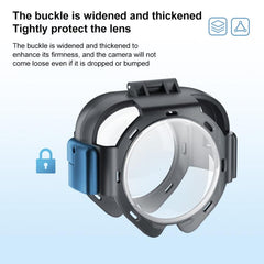 For Insta360 X5 PULUZ Snap-on Optical Tempered Glass Lens Guard Protective Cover