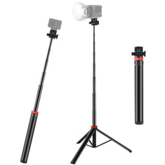 PULUZ 2m 8-section Aluminum Alloy Broadcast Fill Light Bracket Telescopic Tripod