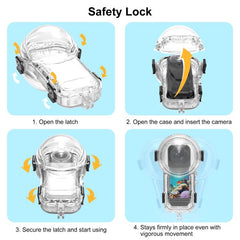 For Insta360 X5 PULUZ 60m Waterproof Sealed Diving Case