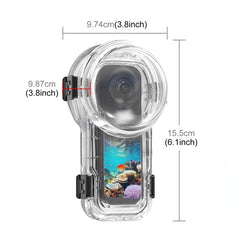 For Insta360 X5 PULUZ Quick Release 60m Waterproof Sealed Diving Case