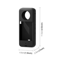 For Insta360 X3 PULUZ Silicone Protective Case with Lens Cover, Silicone Case(Black)