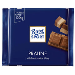Ritter Sport milk chocolate covered fine praline bar