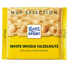 Ritter Sport white chocolate with whole hazelnuts bar