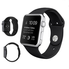 For Apple Watch Series 10 42mm / 9&8&7 41mm / SE 3&SE 2&6&SE&5&4 40mm / 3&2&1 38mm 3 in 1 Rubber Watch Band with Pin Buckle, For Apple Watch Series 9&8&7 41mm / SE 3&SE 2&6&SE&5&4 40mm