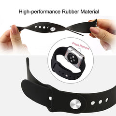 For Apple Watch Series 10 42mm / 9&8&7 41mm / SE 3&SE 2&6&SE&5&4 40mm / 3&2&1 38mm 3 in 1 Rubber Watch Band with Pin Buckle, For Apple Watch Series 9&8&7 41mm / SE 3&SE 2&6&SE&5&4 40mm