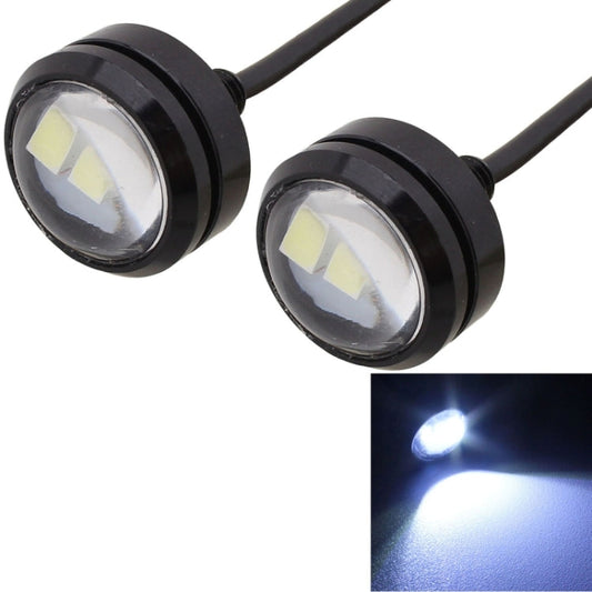 2 PCS 22.5mm 1.5W 150LM Ice Blue Light 3 LED SMD 5630 Spotlight Eagle Eye Light Daytime Running Light for Vehicles