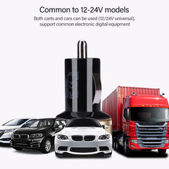 High Performance 2.1A + 1A Dual USB Port Car Charger for iPad Air 2 & Air & 4, iPhone 6 & 6 Plus & 5C & 5S & 4 & 4S, iPod touch, Galaxy Tablet / Note Series and Other Mobile Phone, Navigators